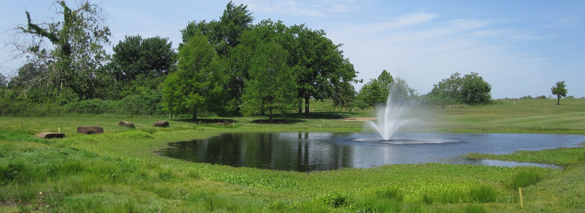 Fountains on golf course