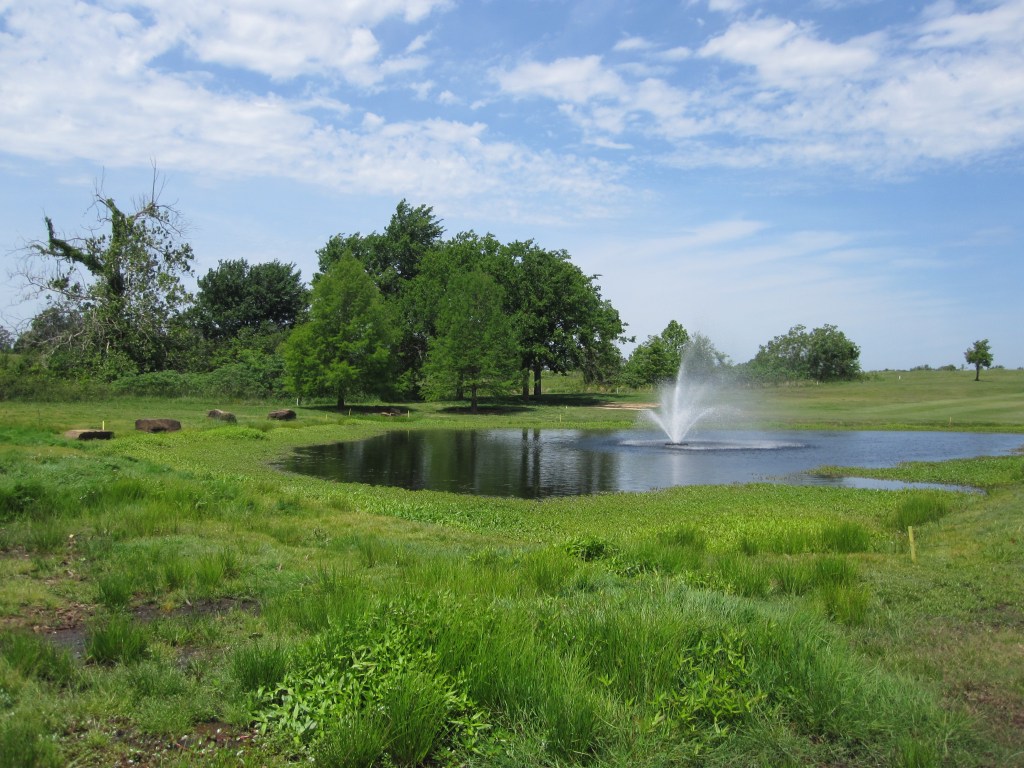 Fountains on golf course